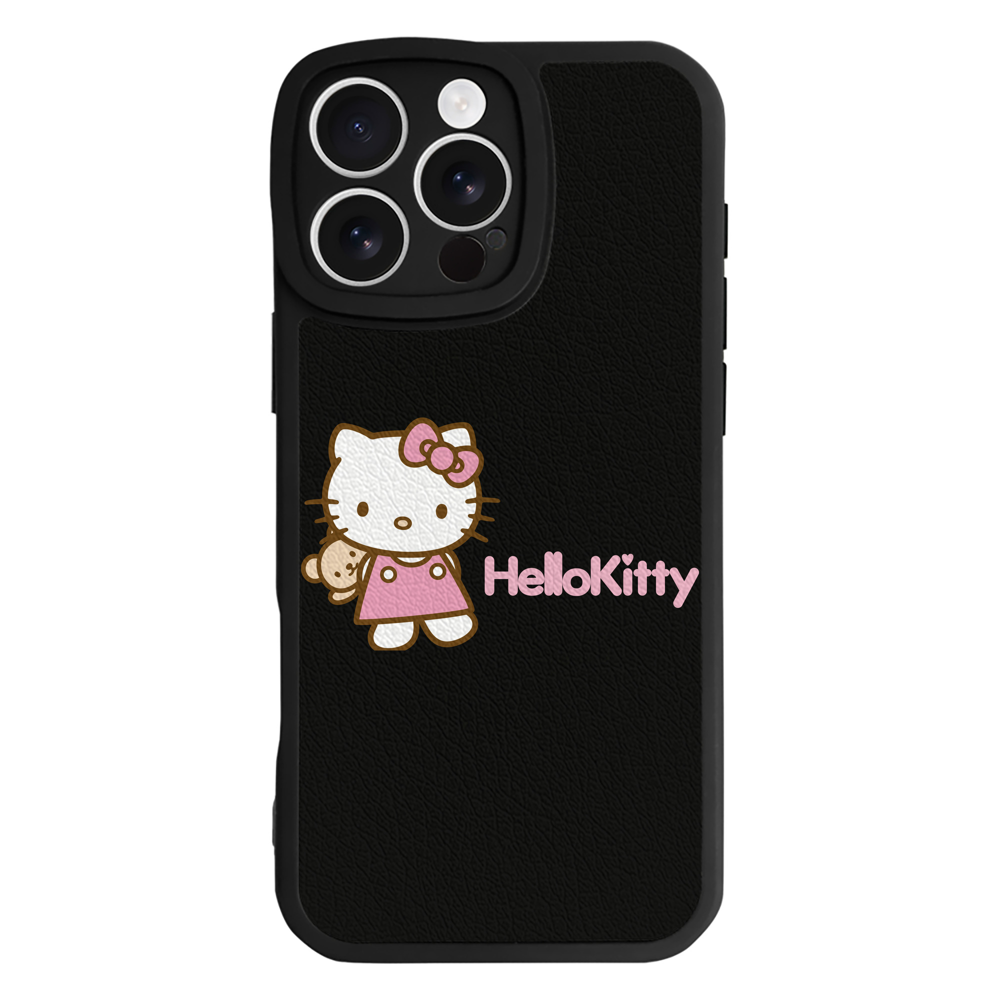 （画像用） Hello Kitty ハローキティ 【iPhone 16シリーズ対応】シリコンスマホケース（レザー調） 材質：シリコン